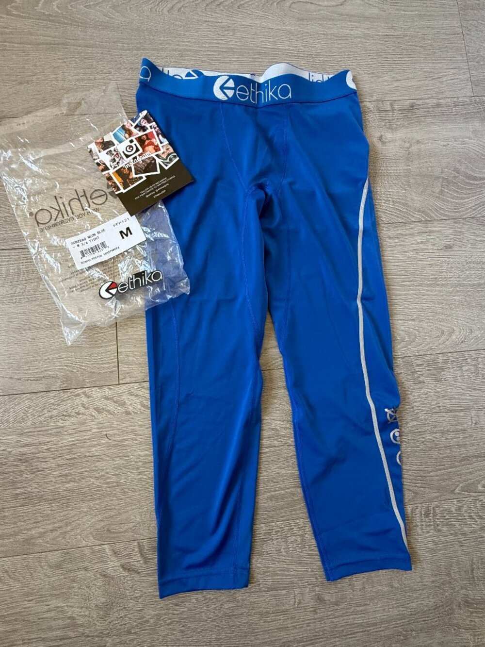 Ethika Subzero Performance Neon Blue 3/4 Tight M NEW